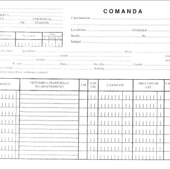 Comandă, carnet 100 file, A4, imprimat tipizat, Darcom