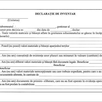 Declarație inventar, A5, imprimat tipizat, Darcom