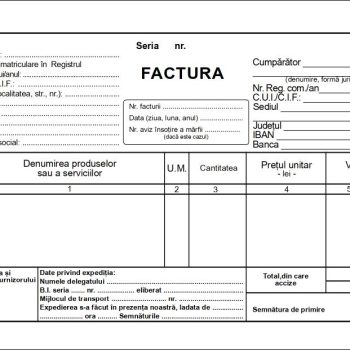 Factură A6, carnet 50 set, imprimat tipizat, Darcom