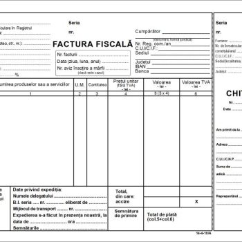 Factură fiscală+chitanță, A5, carnet 50 set, imprimate tipizate, Darcom