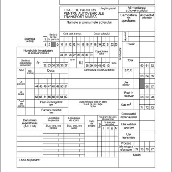 Foaie parcurs marfă A4, carnet 100 file, imprimat tipizat, Darcom