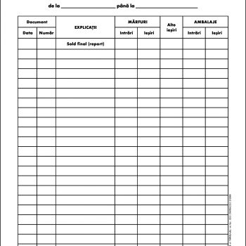 Raport gestiune periodic, A4, carnet 100 file, imprimat tipizat, Darcom