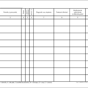 Registru tratament A4, 100 file, imprimat tipizat, Darcom