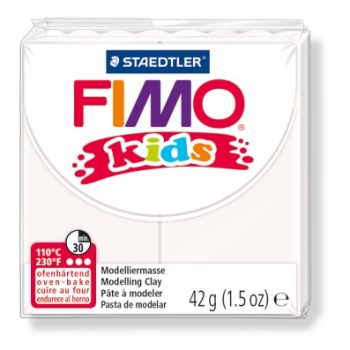 Plastelină Fimo Kids, 42 g, alb, Staedtler