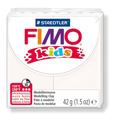 Plastelină Fimo Kids, 42 g, alb, Staedtler