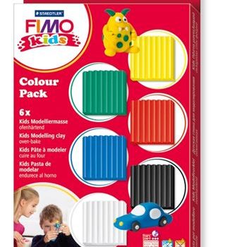 Set modelaj Fimo Kids, 6 culori basic, Staedtler