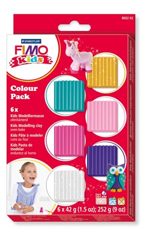 Set modelaj Fimo Kids, 6 culori, Girlie, Staedtler