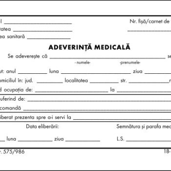 Adeverință medicală A6 100 file, Darcom