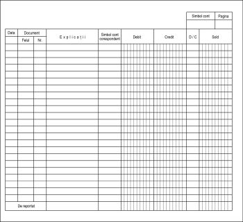 Fișa de cont pentru operații diverse, B5, fila, imprimat tipizat, Darcom