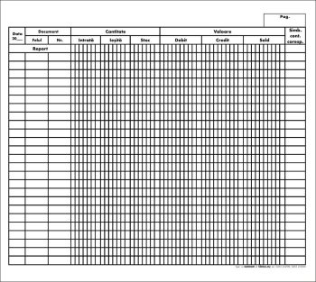 Fisa cont analitic valori materiale