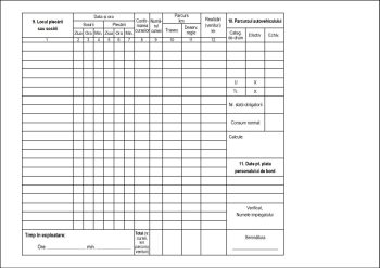 Foaie parcurs persoane A4, carnet 100 file, imprimat tipizat, Darcom