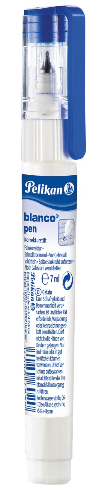 Pix corector Blanco pe bază de solvent 7 ml blister, Pelikan