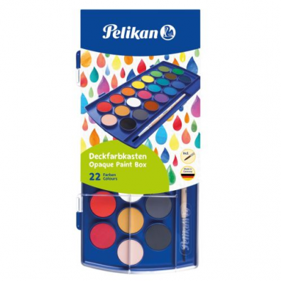 Acuarele 22 culori + pensulă, Pelikan
