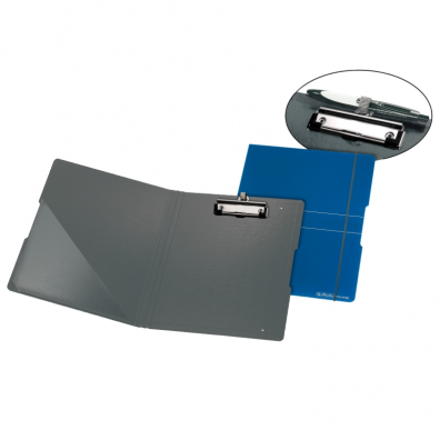Clipboard dublu EOTG A4, PP, culoare albastru închis/gri, Herlitz