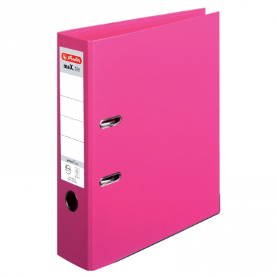 Biblioraft A4 8cm, PP, culoare roz, Herlitz