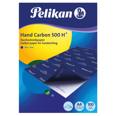 Indigo carbon A4, 100 coli, 500 h, albastru, scriere manuală, Pelikan