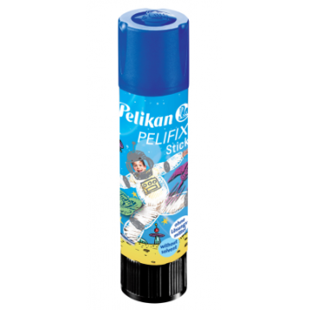 Lipici solid stick Pelifix fără solvent, 10 grame, imprimat cu motive Space, Pelikan
