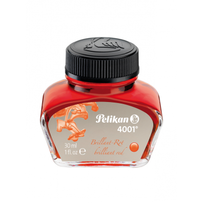 Cerneală 4001® în călimară, 30 ml, culoare roșu lucios, Pelikan