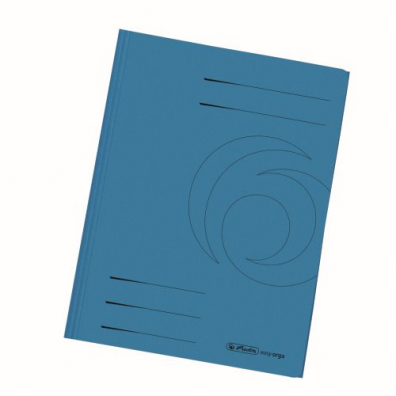 Dosar plic A4, carton reciclat, culoare albastru, Herlitz