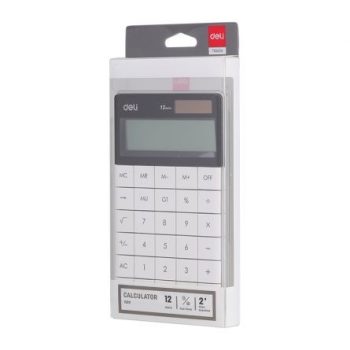 Calculator birou 12 digits modern, alb, Deli
