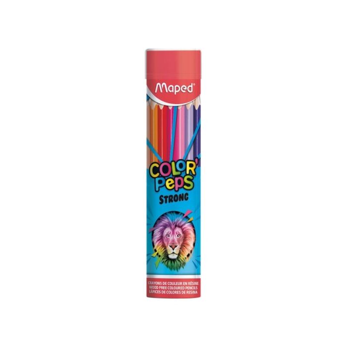 Creioane colorate Maped Color’Peps Strong 24 culori/set metal tube