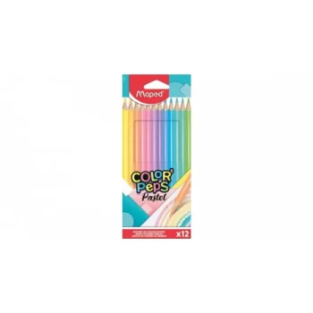 Creioane colorate Maped Color’Peps Pastel 12 culori/set