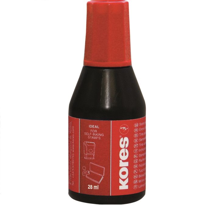 Tuș ștampilă roșu 27 ml, Kores