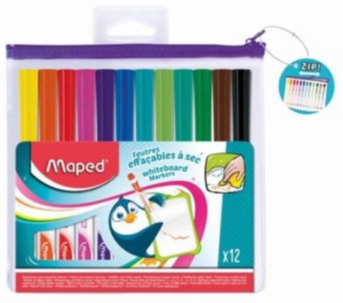 Whiteboard marker Maped Marker’Peps 12 culori /set