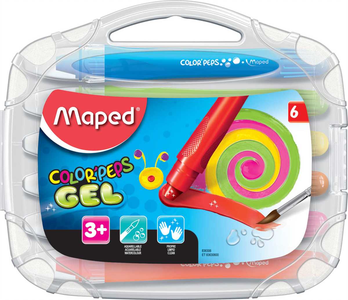 Creioane cerate Maped Color’Peps Gel 6 culori/set