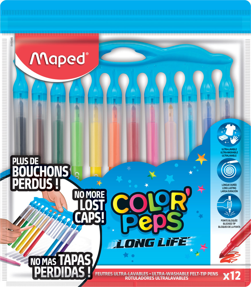 Carioca Maped Color’Peps Long Life Innovation 12 culori/set