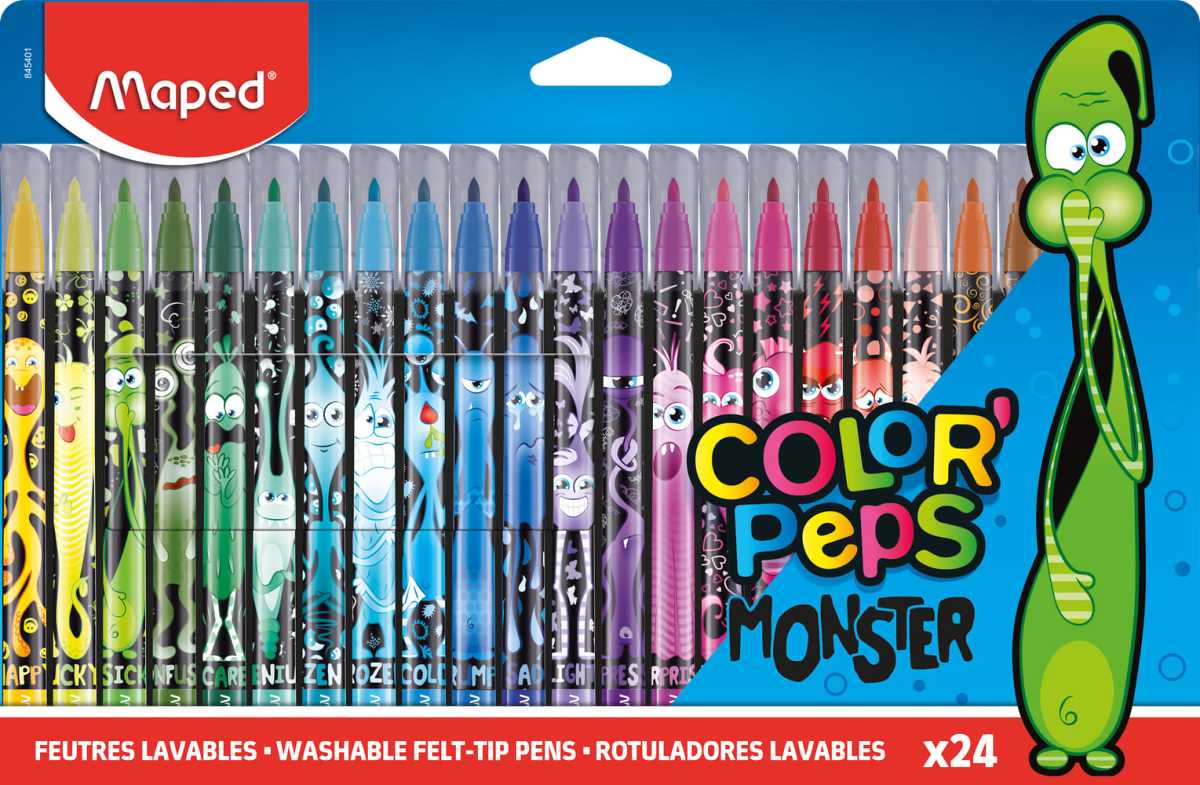 Carioca Maped Color’Peps Monster 24 culori/set