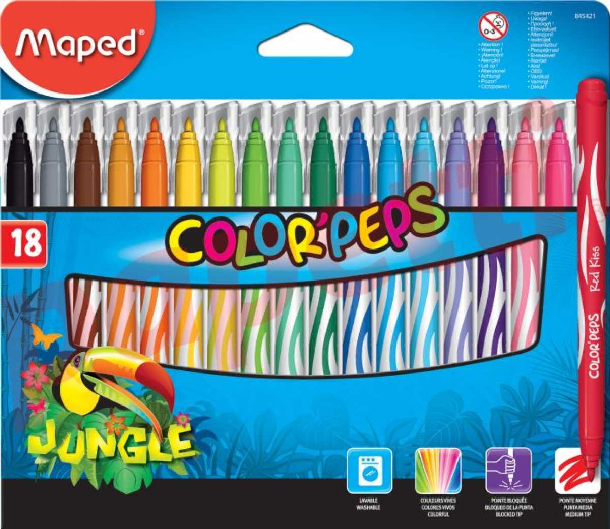 Carioca Maped Color’Peps Jungle 18 culori/set