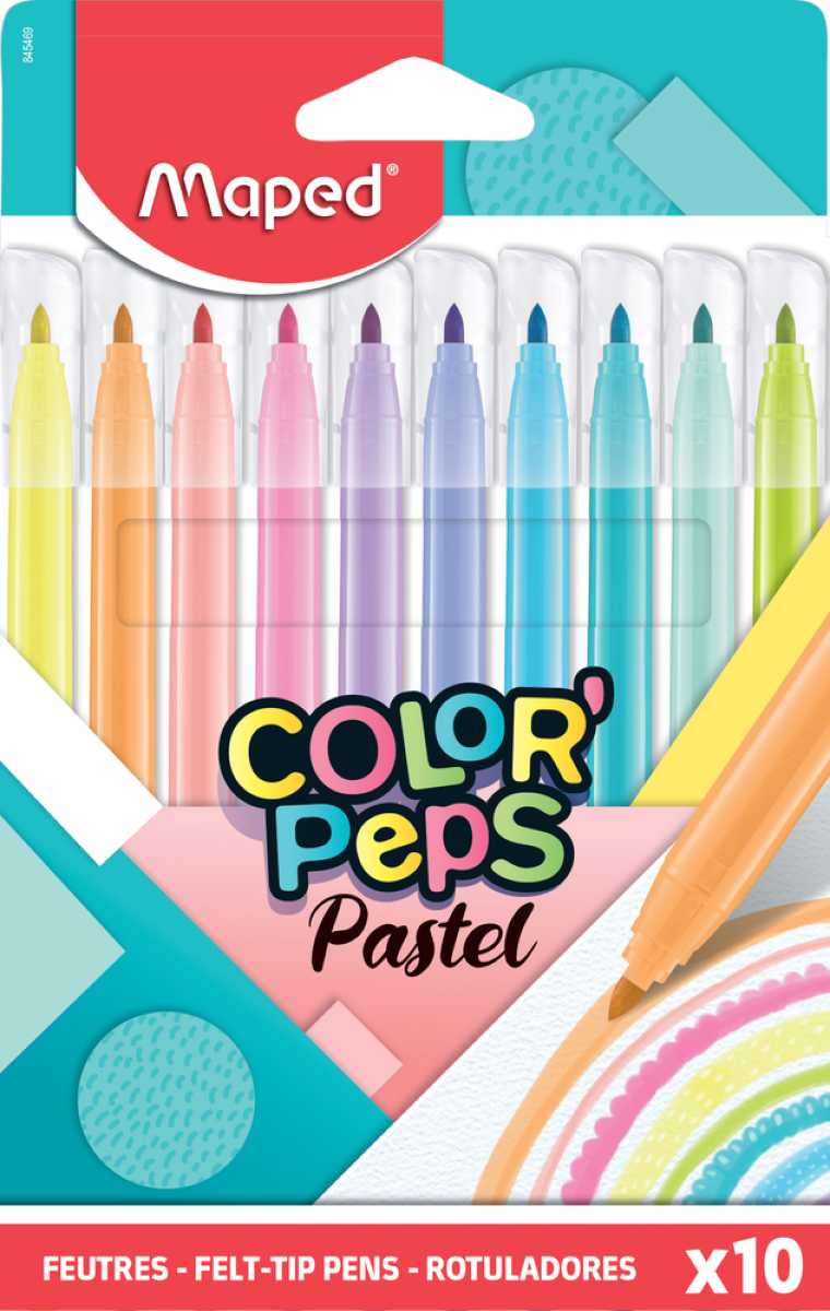 Carioca Maped Color’Peps Pastel 10 culori/set