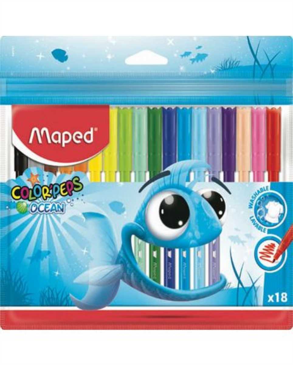 Carioca Maped Color’Peps Ocean 18 culori/set