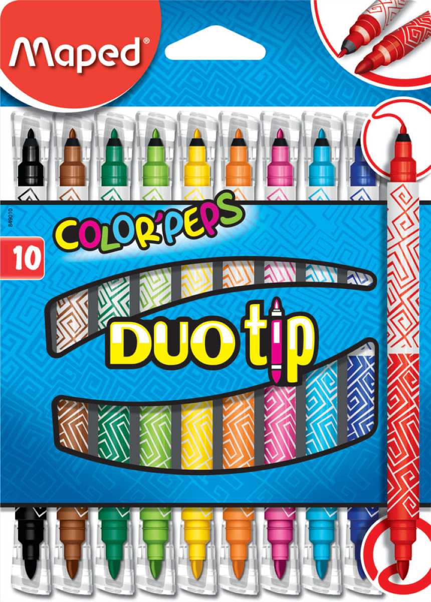 Carioca Maped Color’Peps Duo Tip 10 culori/set