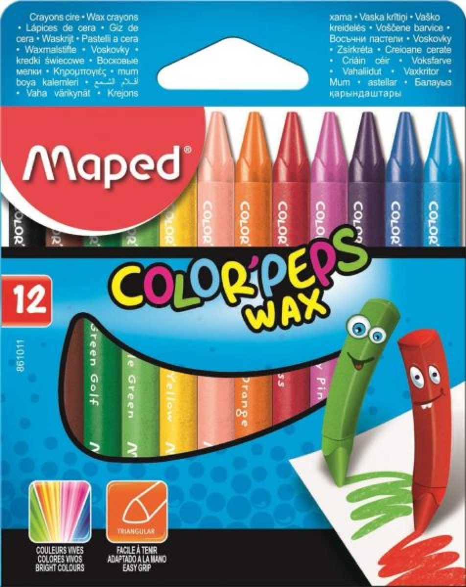 Creioane cerate Maped Color’Peps 12 culori/set