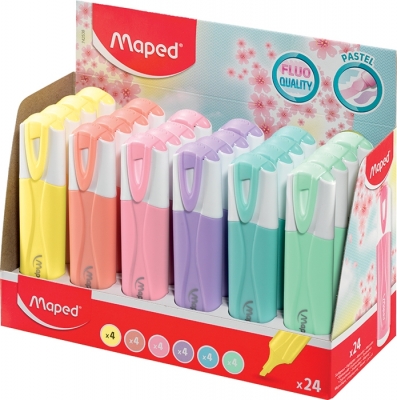 Textmarker Maped  Fluo’Peps Classic Pastel display
