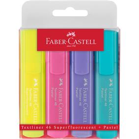 Textmarker set 4 pastel, Faber-Castell