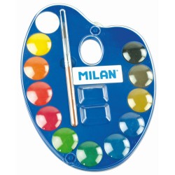 Acuarele paletă 12 culori, 25 mm, Milan