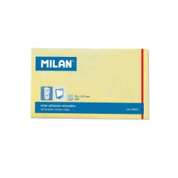 Bloc adeziv 127 x 76 mm, galben pal, Milan