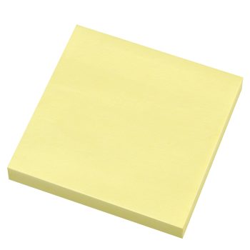 Bloc notițe adezive, dimensiune 75×75 mm, 100 file, culoare galben, Herlitz