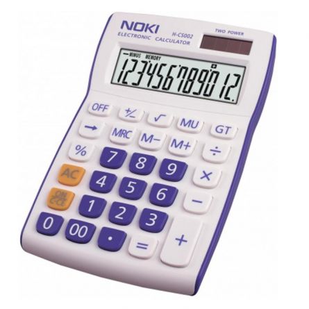 Calculator birou 12 digits, HCS002, alb/albastru, Noki