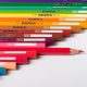 Creioane colorate 12 culori și ascuțitoare, triunghiulare, Kores
