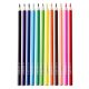 Creioane colorate 12 culori triunghiulare Eco, Kores