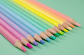 Creioane colorate 12 culori pastel, triunghiulare, Kores