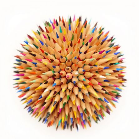 Creioane colorate 50 culori triunghiulare, Kores