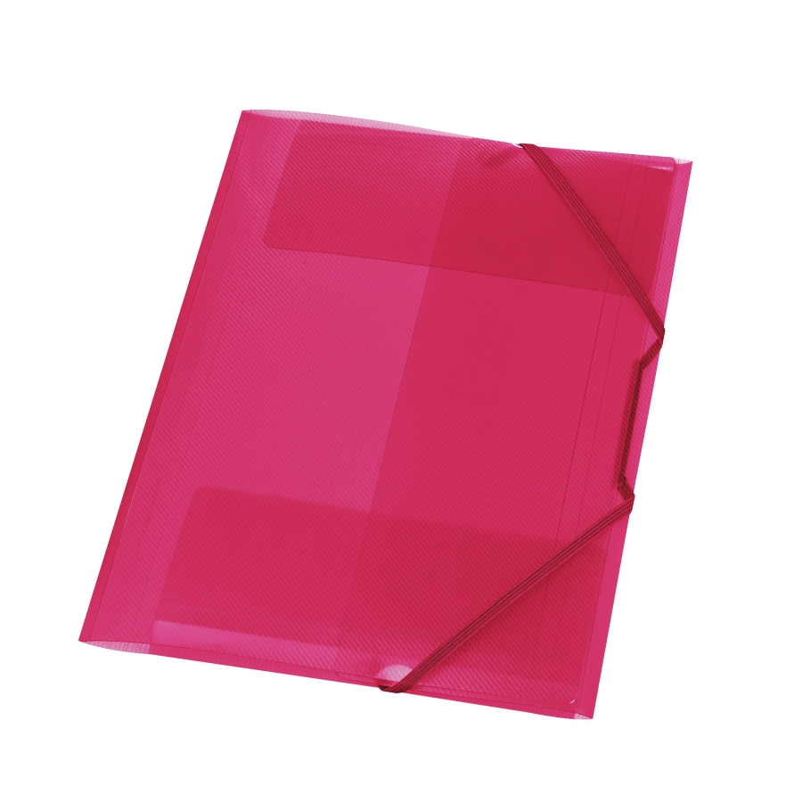Mapă A4 PP, 15 mm, închidere cu elastic, culoare roz translucid, Herlitz