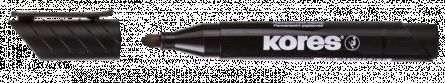 Marker permanent negru vârf rotund, 3 mm, Kores