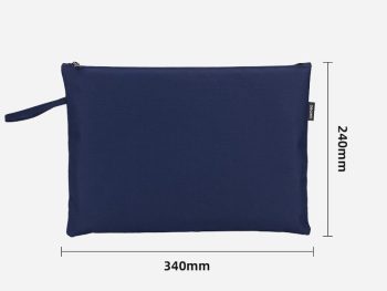 Servietă ZIP bag, 34 x 24 cm, material textil, albastră, Deli