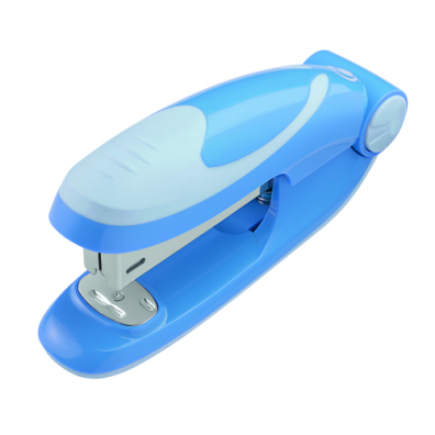 Capsator 24/6, grip cauciucat, ergonomic, lungime 13,5 cm, culoare albastru, Herlitz